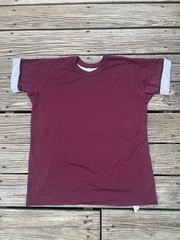 Vintage Double Face Reversible Shirt Men’s XL Burgundy & Heather Gray Blank New