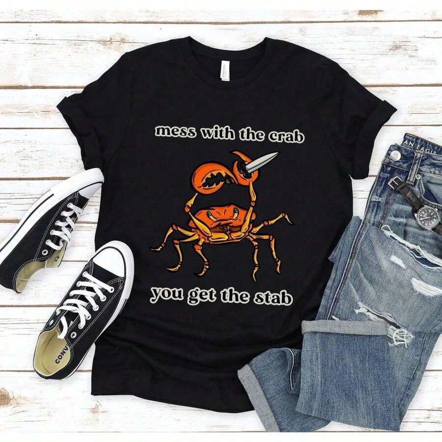 Funny Crab Shirt Murderous Crab Shirt Ocean Tee Sarcastic Crab Crustacean TEE
