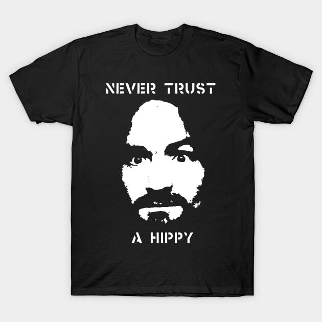 Never Trust a Hippy Funny Face Dark Unisex T-Shirt,black color gallery