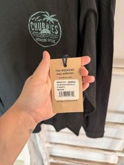 Chubbies THE WEEKEND GOODS BLACK Long Sleeve T-shirt Medium NWT
