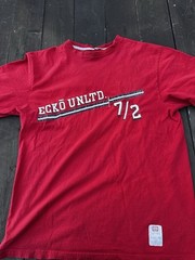 Vtg Echo Unltd Shirt Size Large Red Y2K Short Sleeve Hip Hop Streetwear READ