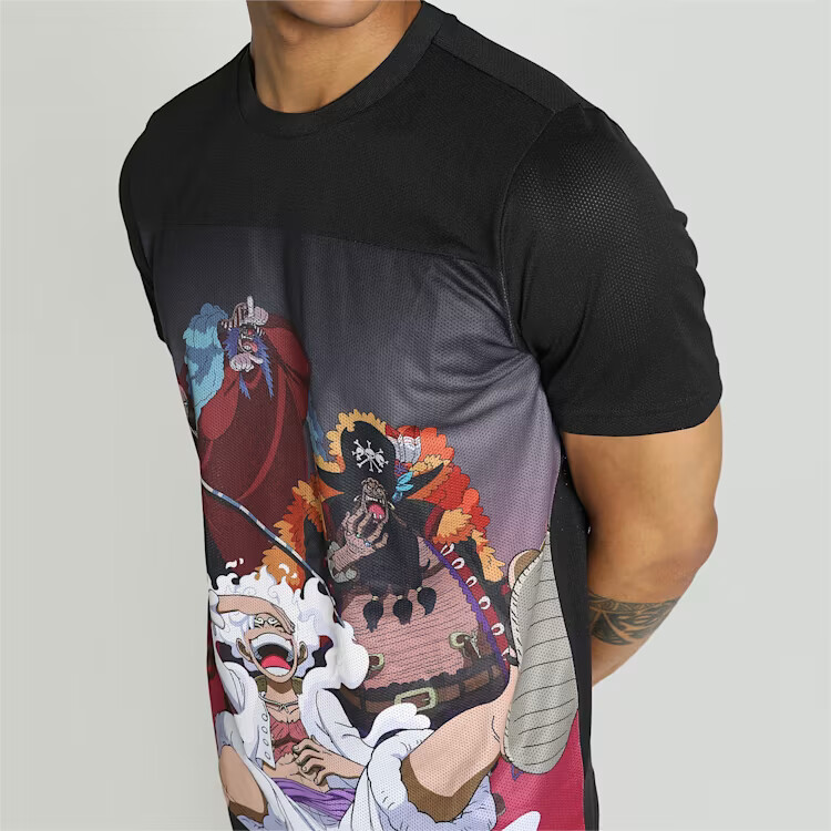 PUMA x One Piece AOP Short Sleeve T-Shirt Black New Four Emperors Unisex Japan gallery