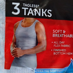Hanes Men’s 3 Pack Tagless Tanks Undershirts Size 2XL Wicking Cool Comfort NEW