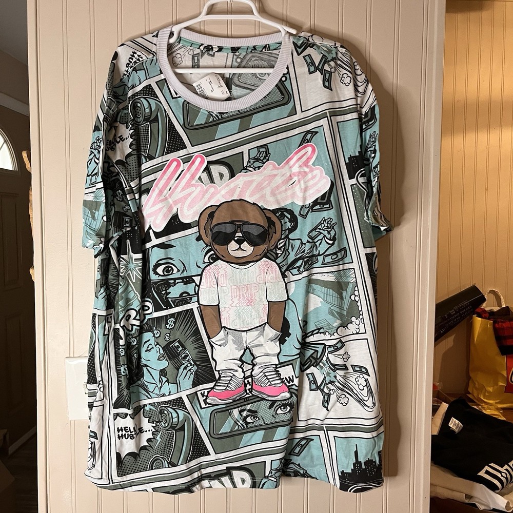 Hustle Bailey Apparel Comic Book Themed Graphic Tee 4XL