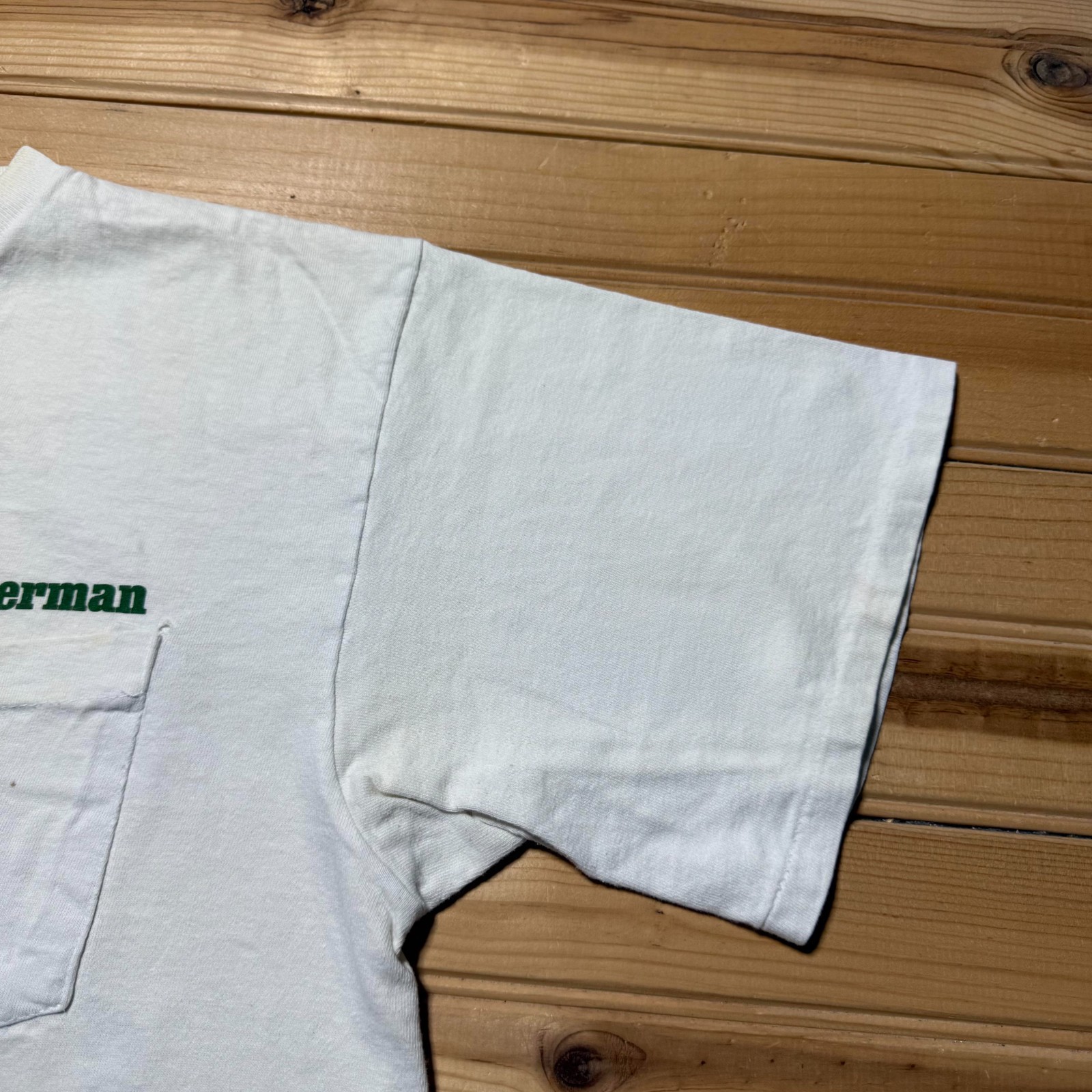 Vintage 1993 The Fisherman Bottom Fishing Fever Pocket Graphic T-Shirt - Large gallery
