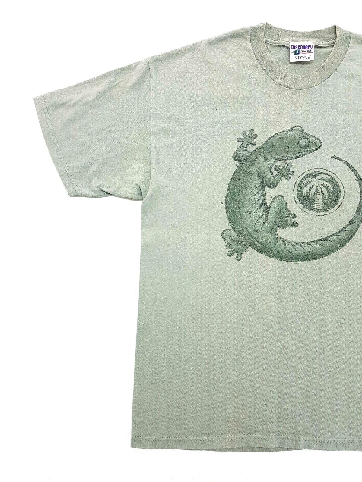 Vintage Discovery Channel Store Gecko Tee Green Size L Mens T-Shirt gallery