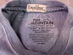 Excalibur Casino The Mountain Wolf Dragon Shirt Sz L Blue Tie Dye Stain Ice Age