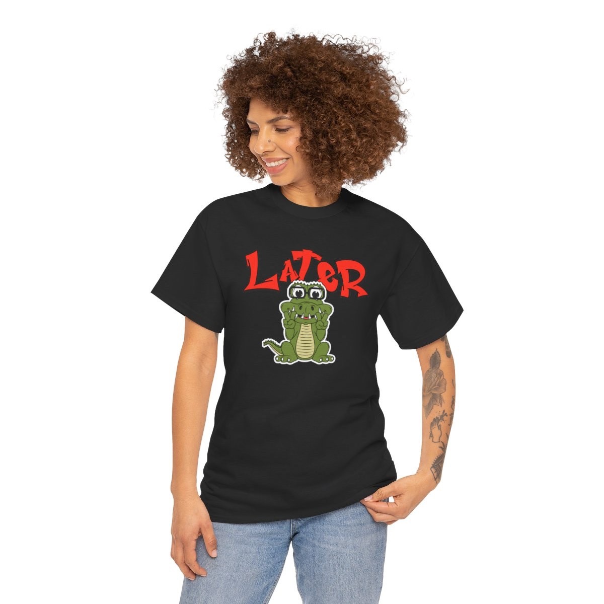 T-Shirt — 'Later' Cute Cartoon Alligator Graphic Tee gallery