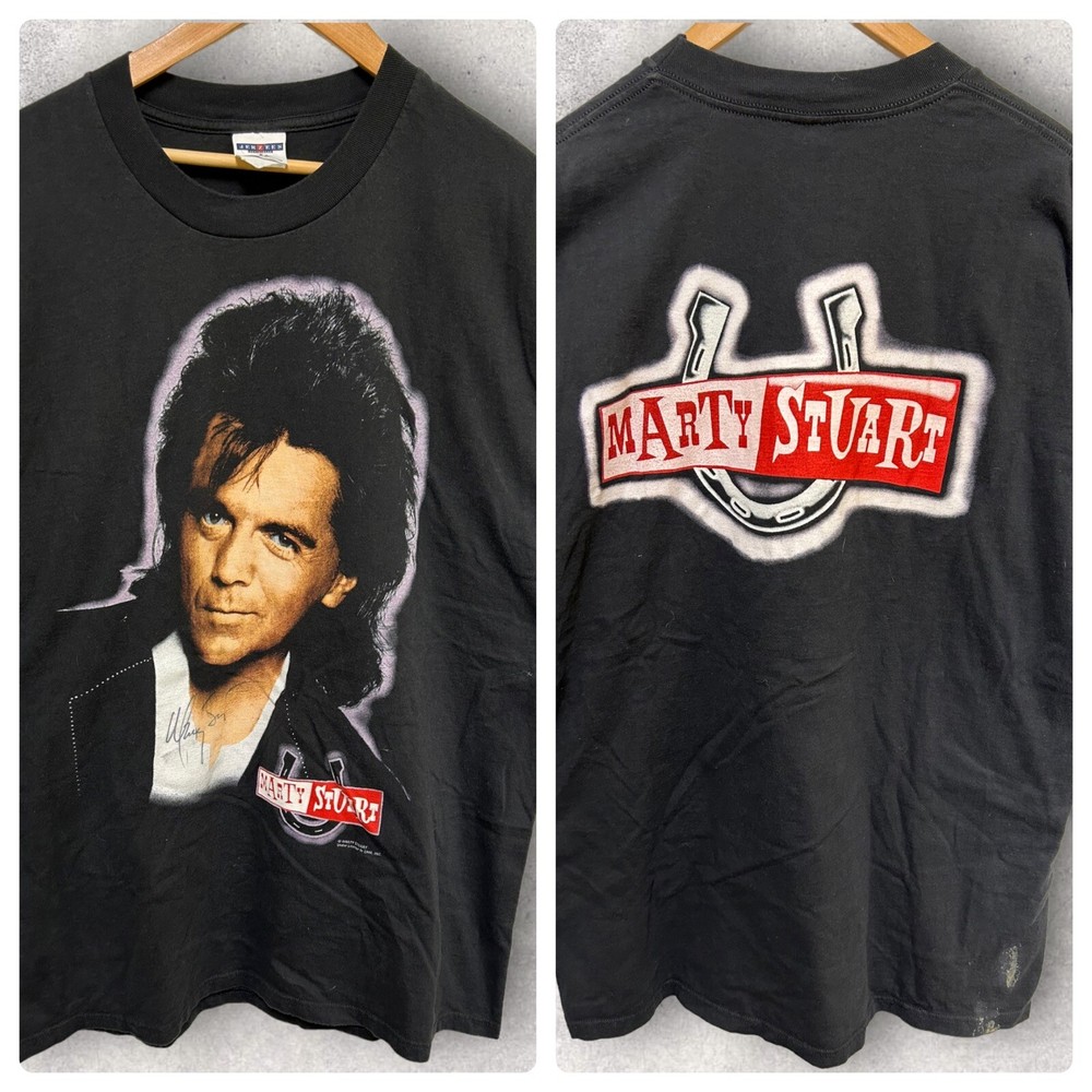 Marty Stuart Autographed Double Sided T Shirt Black Size XL