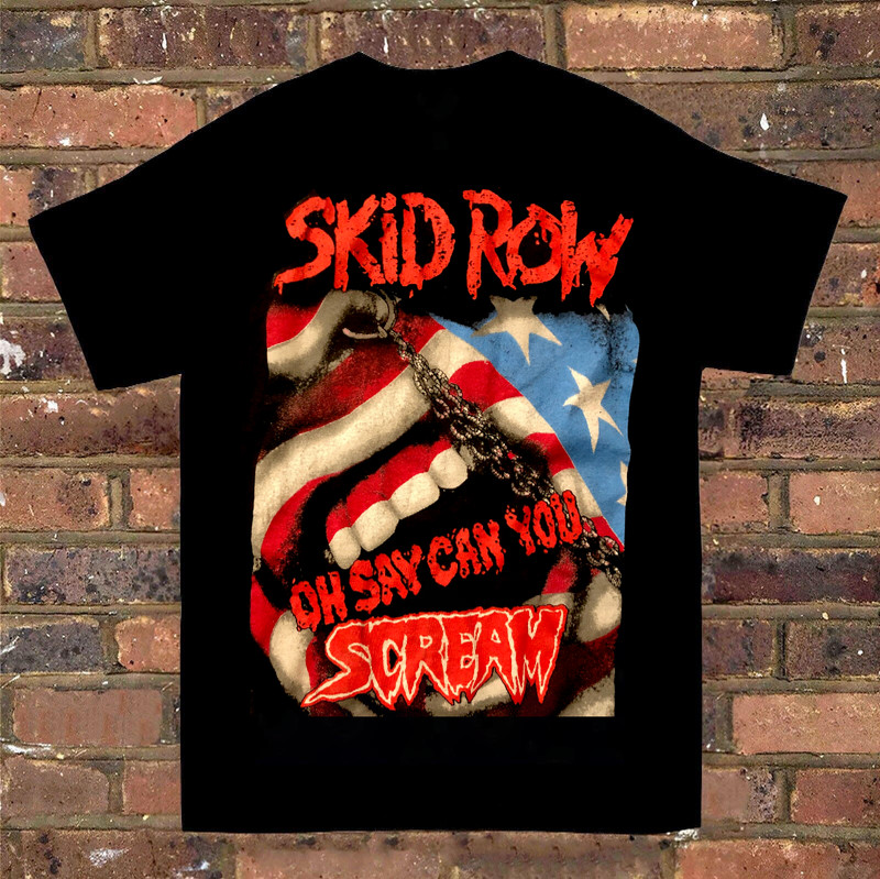 Skid Row Oh Say Can You Scream Cotton T Shirt Full Size S-5XL