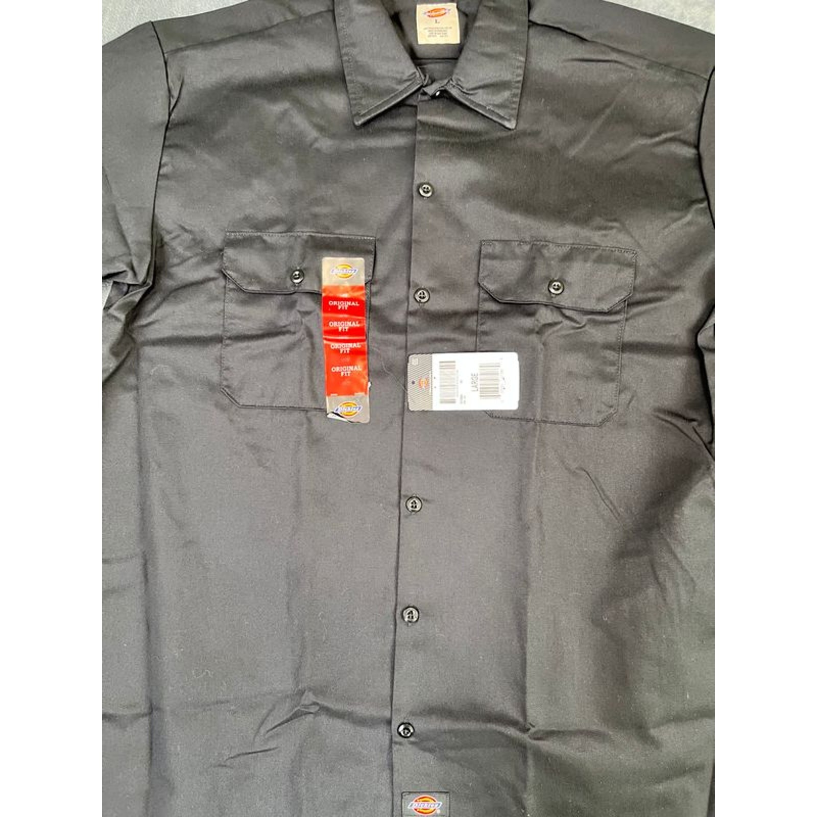 Men’s Dickies L Black Short Sleeve Work Shirt NWT New With Tags gallery