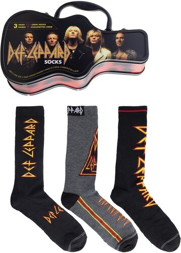 Def Leppard – Perri’s – Def Leppard – Crew Socks (3 Pack Collector Guitar Shape