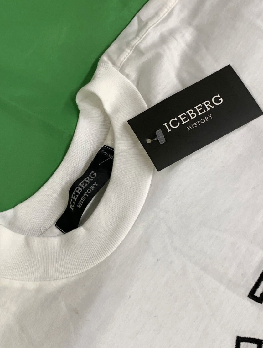 Iceberg HISTORY Vintage GOOFY White T-Shirt Men's Unused with Tag From Japan gallery