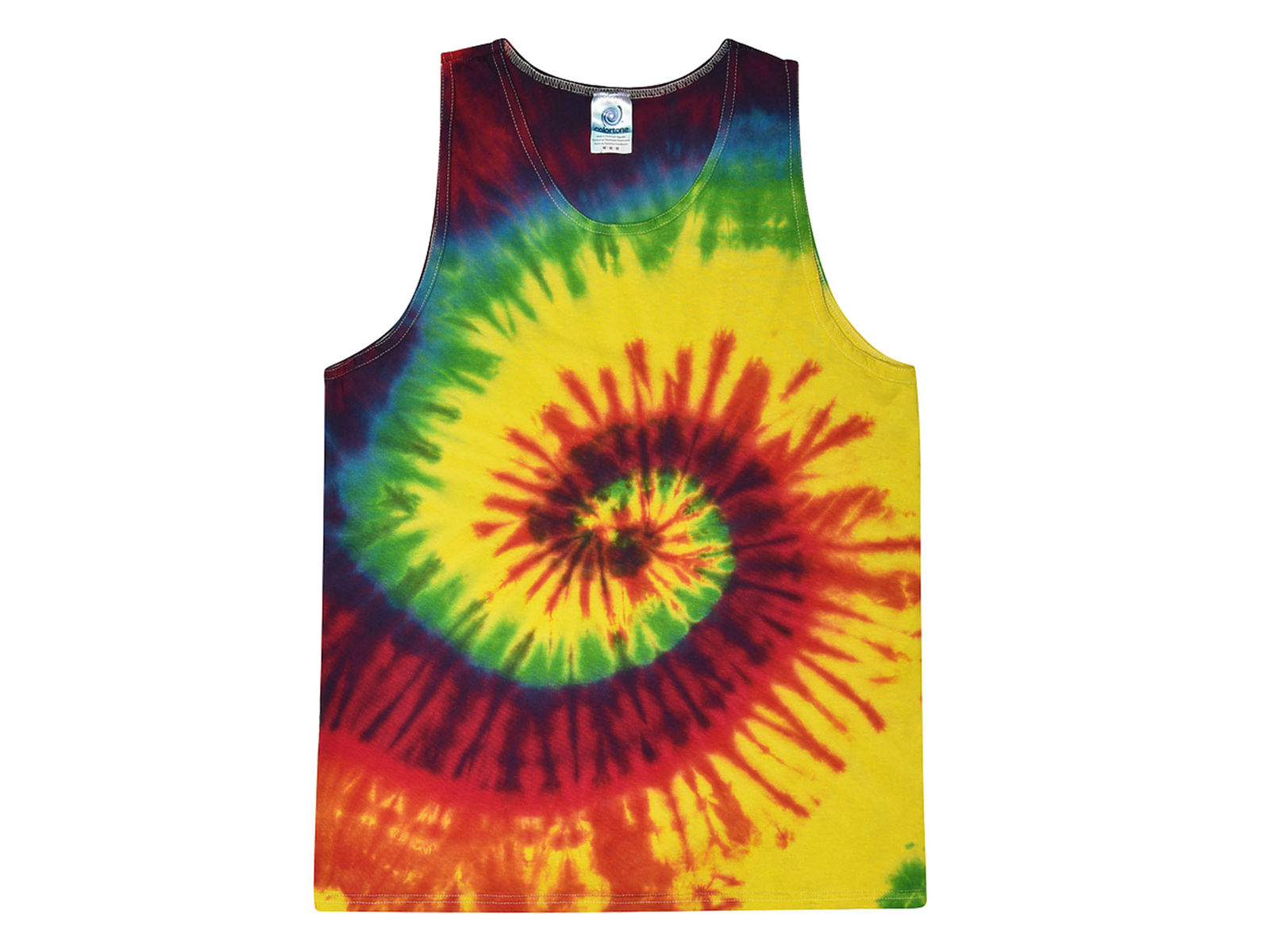 Multi-Color Tie Dye Tank Tops Sleeveless T-Shirts Adult Large 100% Cotton gallery