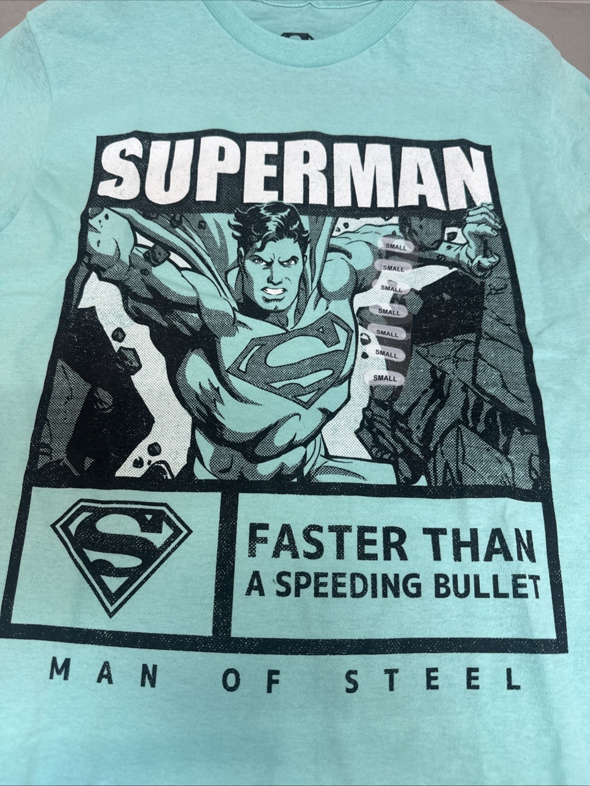 Superman Faster Than A Speeding Bullet Adult Small T Shirt New with Tags gallery