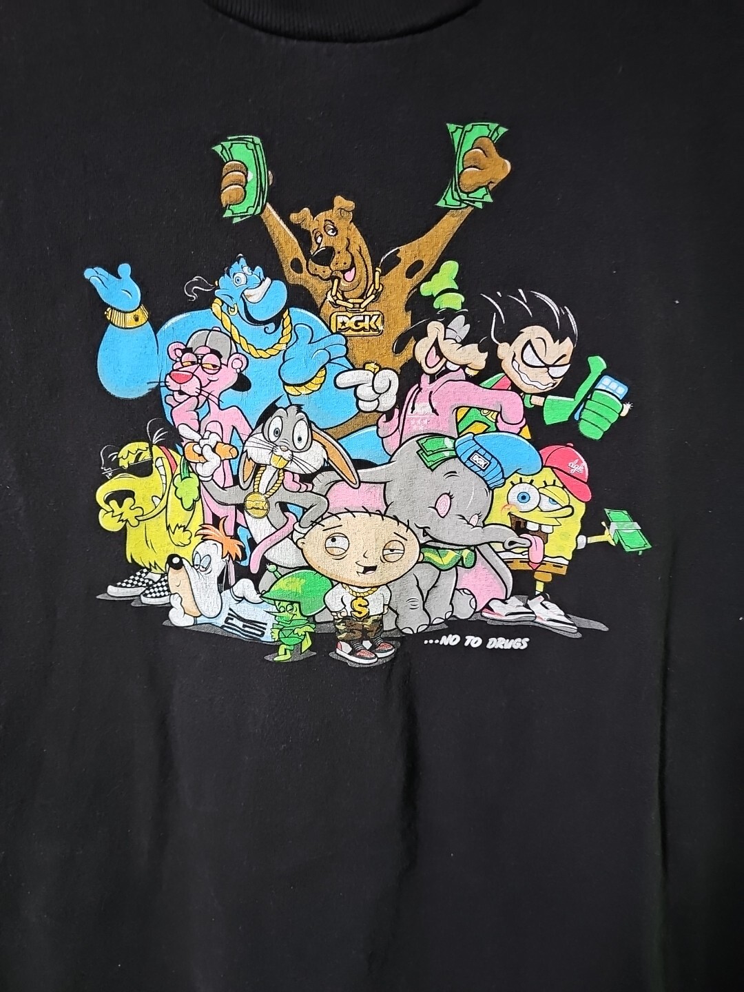 DGK Cartoon Network Disney Shirt Drugs Parody Skate Hookups Birdhouse HTF Y2K