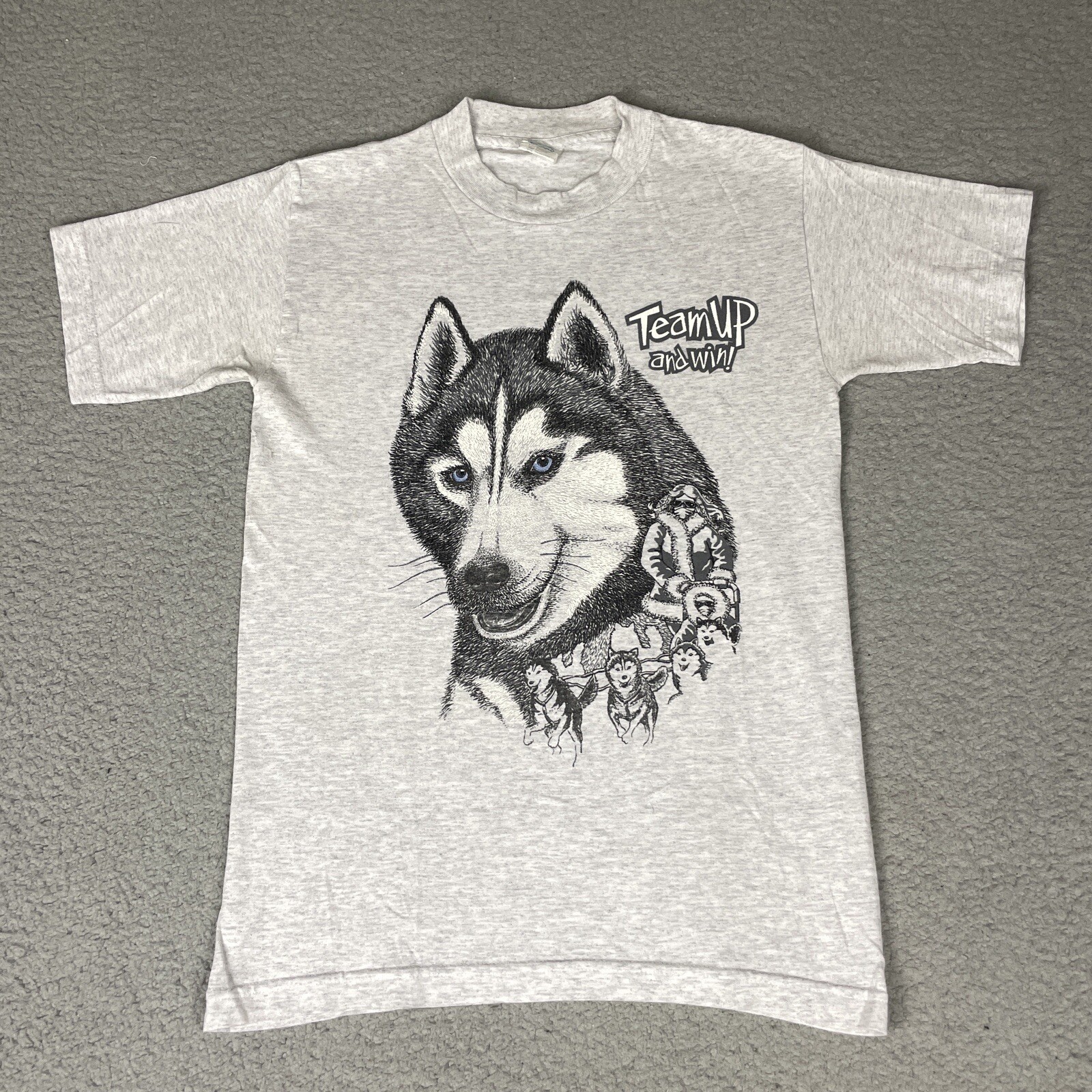 Vintage Wolf Pack Tshirt Adult Small Grey USA Little Brownie Originals Vtg S*