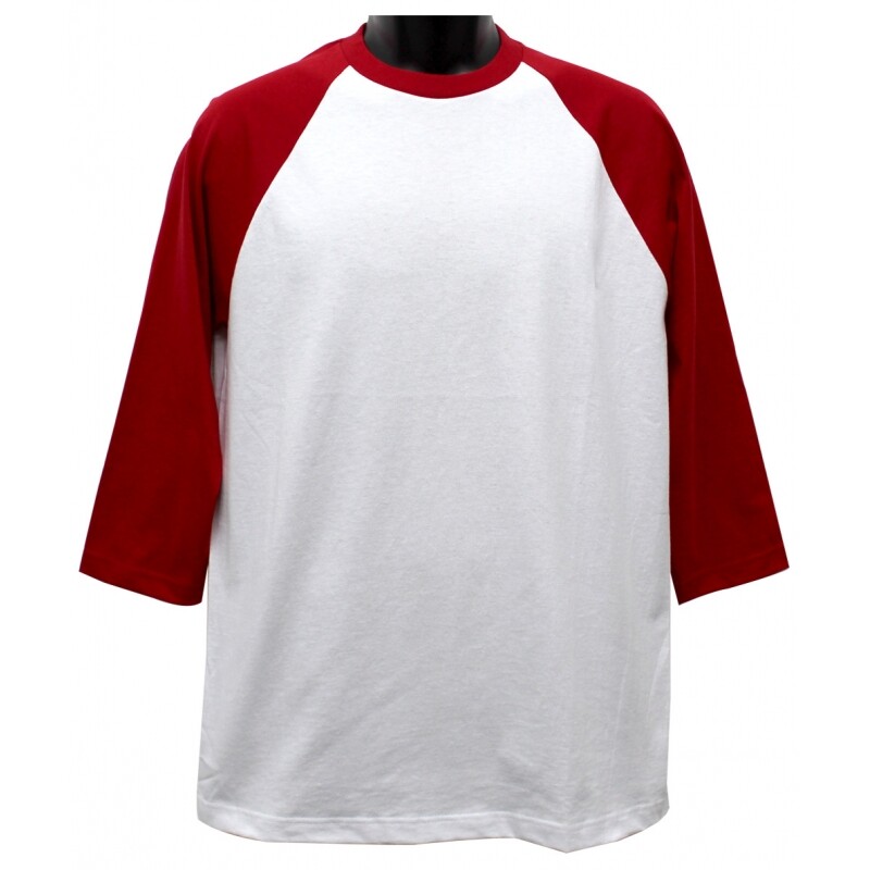 Men's Raglan T-Shirt Baseball 3/4 Sleeve Henley Casual Cotton Sports Shirt gallery