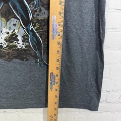 Marvel Black Panther Shirt Men Large Dark Gray Distressed Retro Comic Book logo