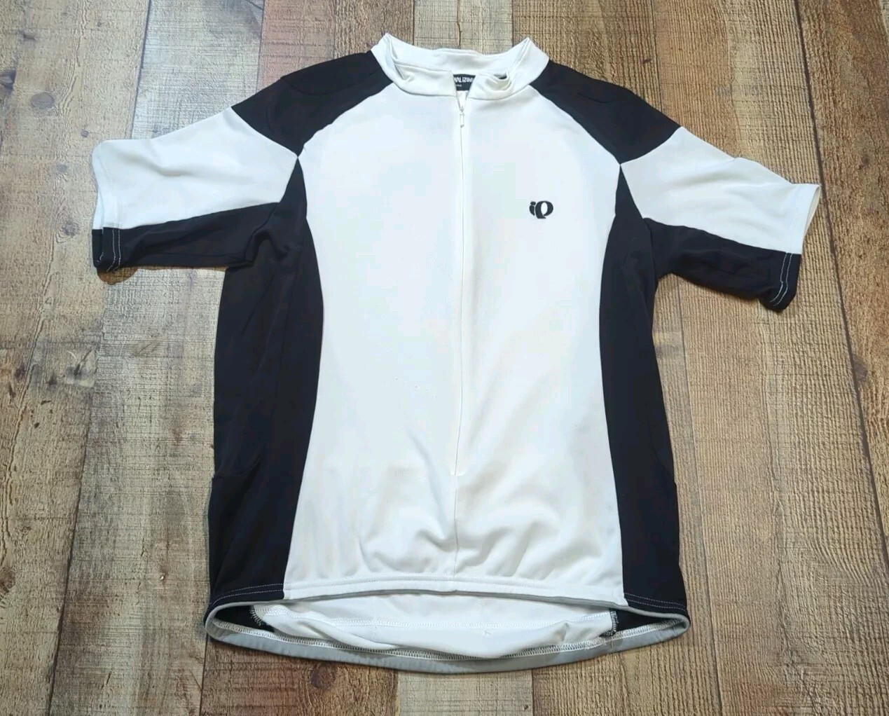 Vintage Pearl Izumi Shirt Adult Large Men’s White And Black Full Zip Ultrasensor