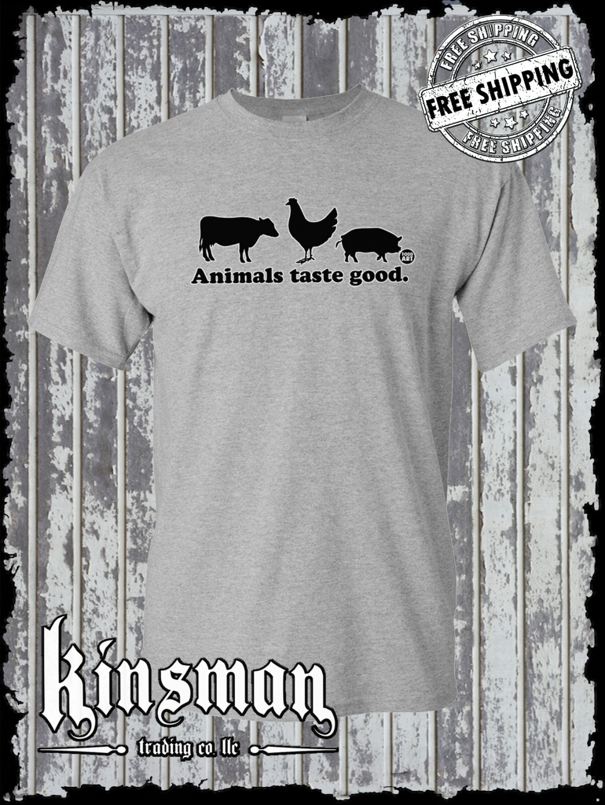 Animals Taste Good Funny T-Shirt Todd Goldman Licensed Carnivore Diet gallery