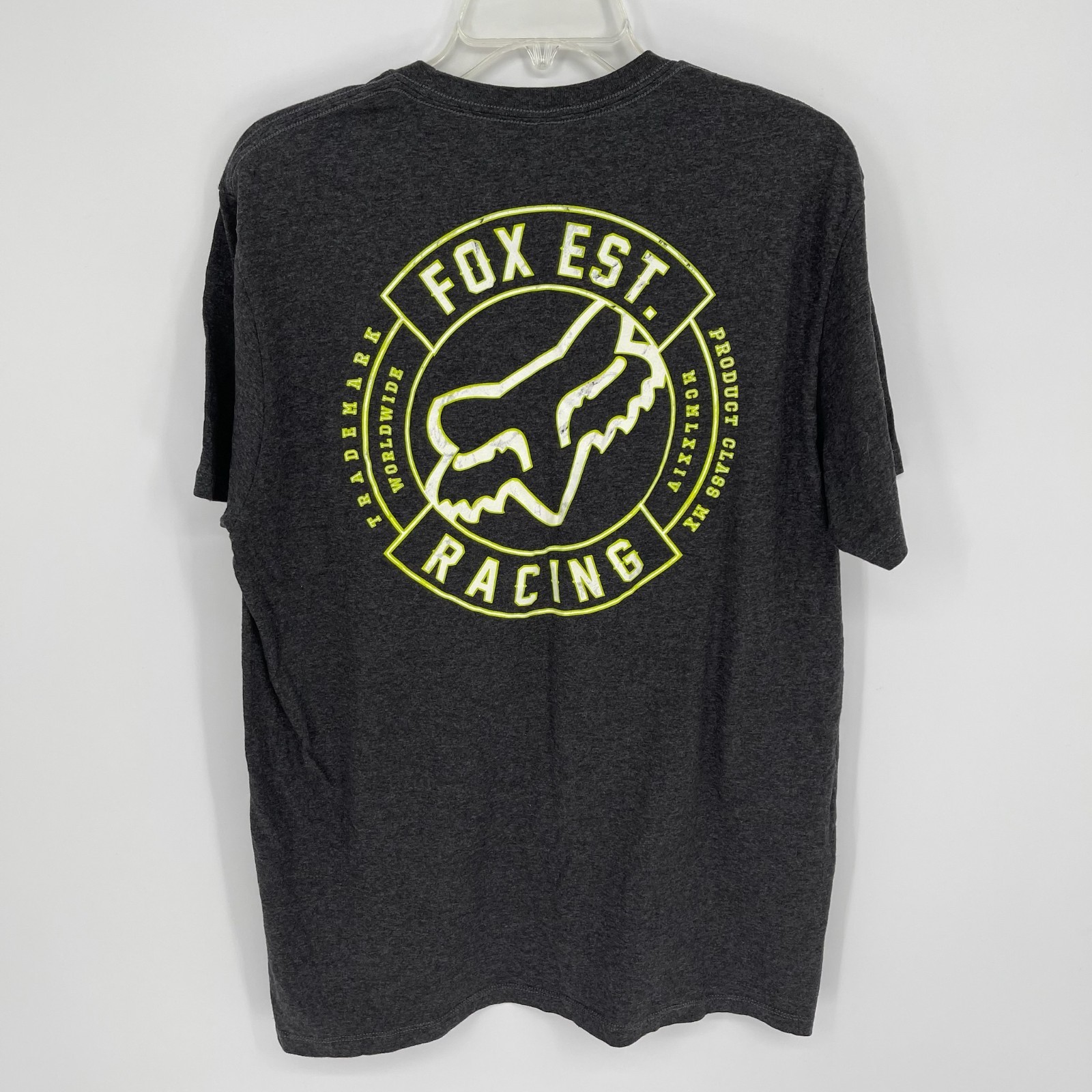 Buckle Men's Gray Formula Reflective Fox Racing Motocross T-Shirt Size L gallery