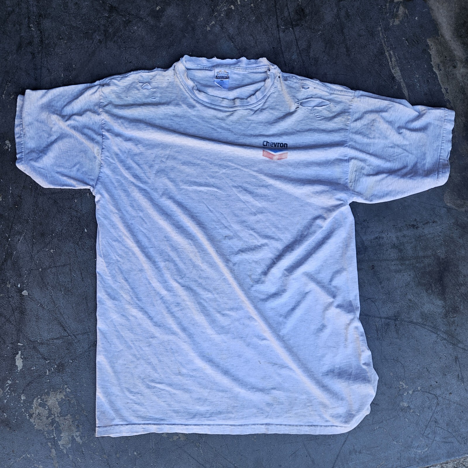 CHEVRON faded And Distressed Y2k Vtg Vintage Tee T-Shirt Sz XL
