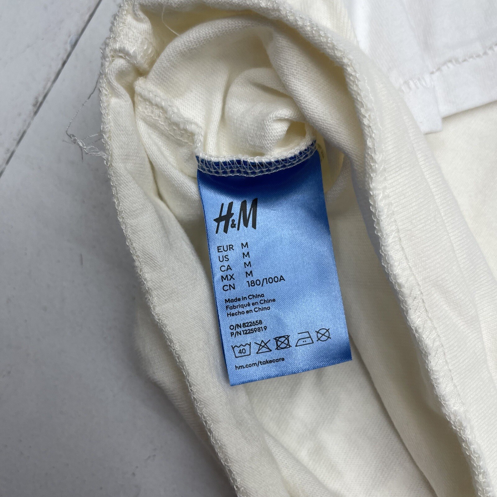 Heron Preston H2 Unity Oversized Long Flames Sleeve T-Shirt White Mens M gallery