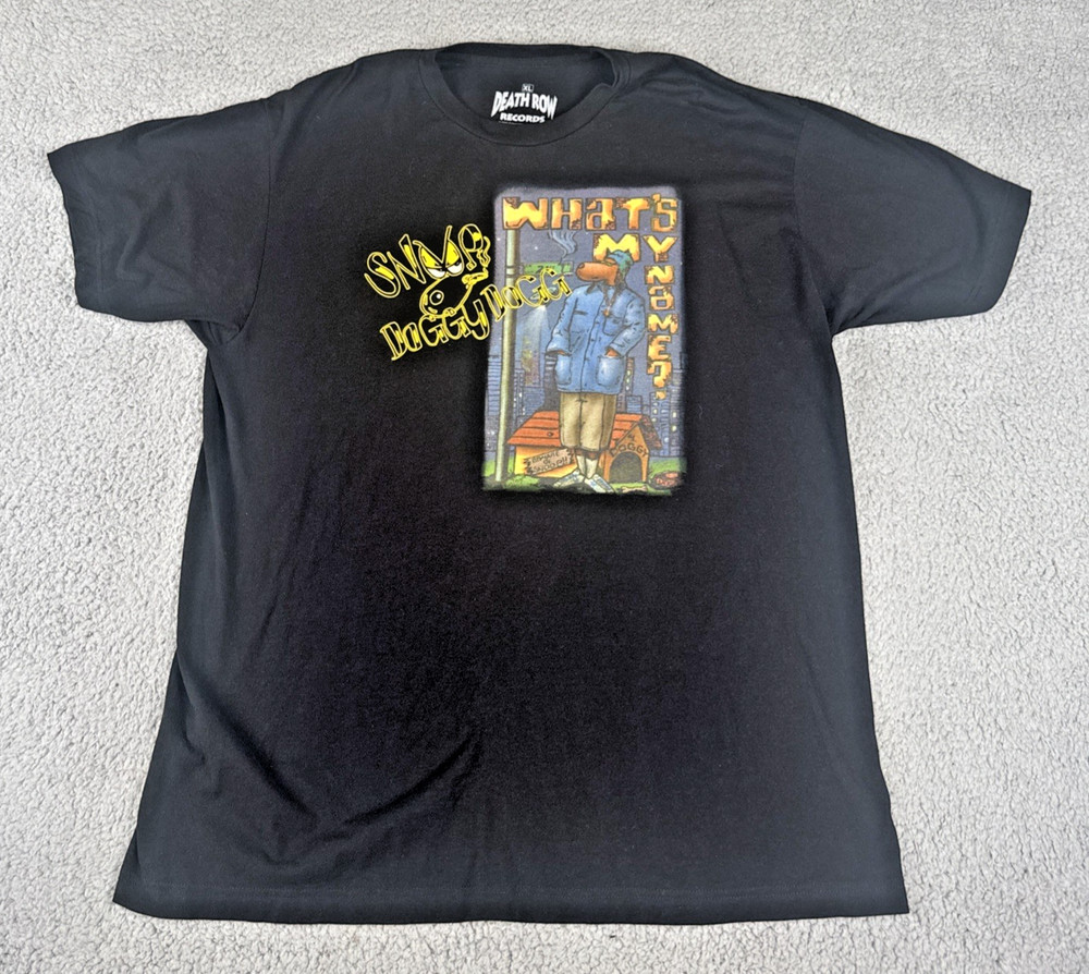 Snoop Doggy Dogg What’s My Name T-Shirt Men XL Rap Death Row Records Rap Black
