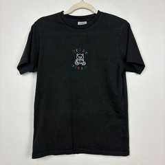 Teddy Fresh Black Tee Sz S Embroidered Logo Short Sleeve Streetwear Bear Unisex