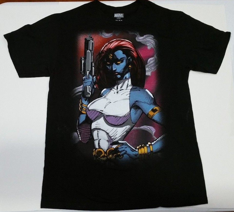 New Marvel Mystique Smoking Gun Mens T-Shirt XS S M L XL 2XL 3XL X-Men Black gallery
