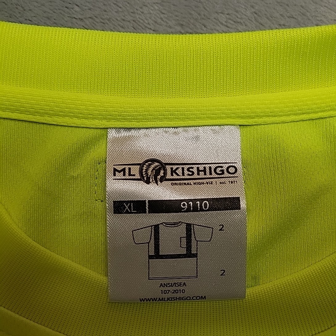 ML Kishigo Safety Shirt Mens XL Yellow Hi Vis Reflective ANSI 9110 Workwear gallery