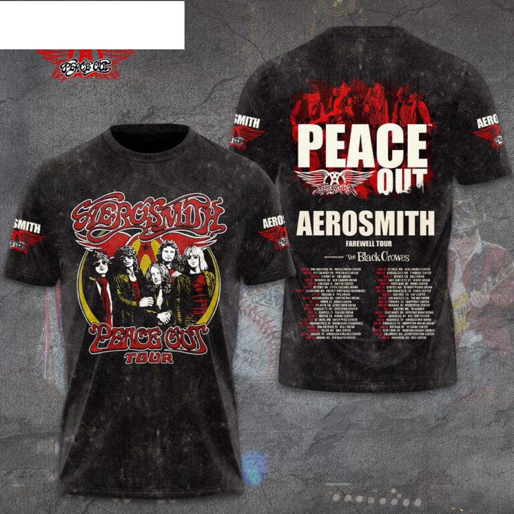 Aerosmith Peace Out Farewell Tour Schedule 3D Shirt OM2213 gallery
