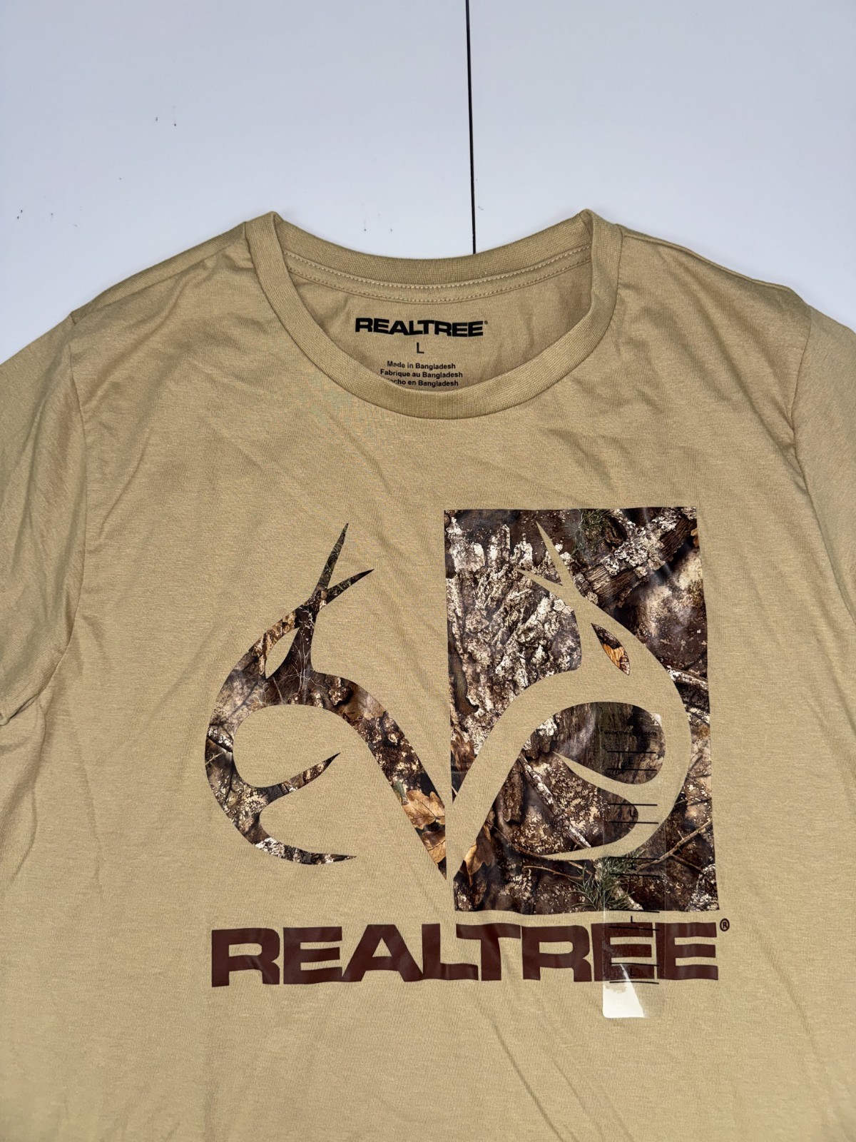 Realtree Shirt Men's Brown Camo Antler Logo Hunting Outdoor Graphic Tee Pick Siz gallery