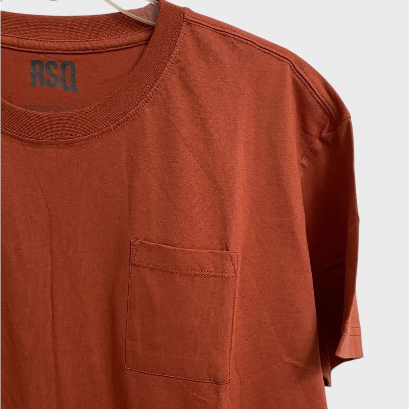 NWT Urban Outfitters RSQ Burnt Orange Pocket Tee M Soft Minimalist Unisex Casual gallery