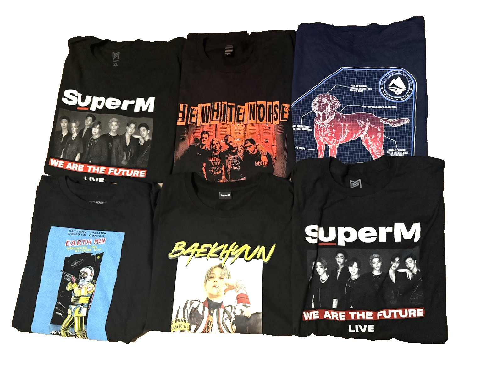 Lot Of 6 Men’s Brand New Random Graphic T-Shirts Short Sleeves Sz XL NWT 004