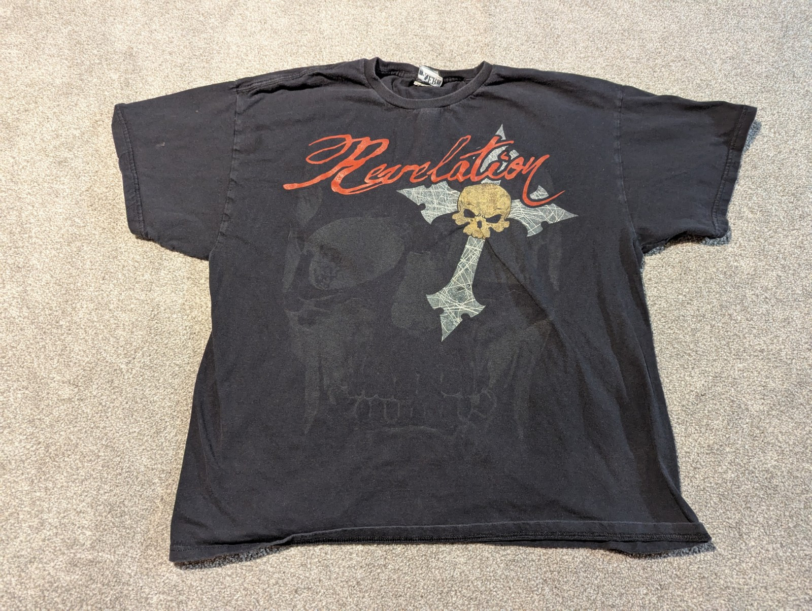 D Nero Shirt Mens XL Black Revelation Band Doom Metal Y2K Skull Cross Grunge gallery