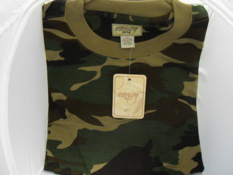 Camouflage Camo SS T-Shirt Waffle Knit Big Mens TEE 6X WOODLAND Brand New N Pack gallery