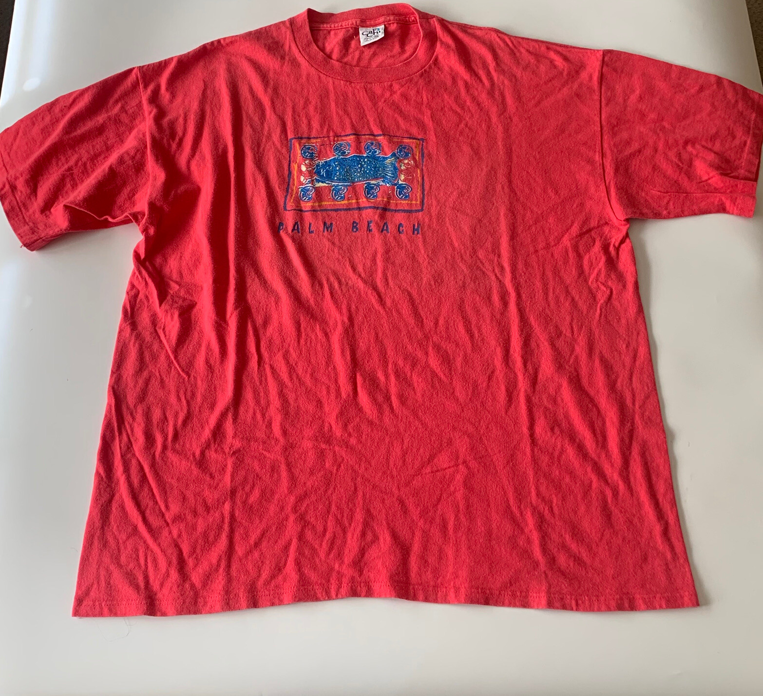 Vintage Graphic T-Shirt Florida Palm Beach XL Cal Cru Tag USA Retro Travel gallery
