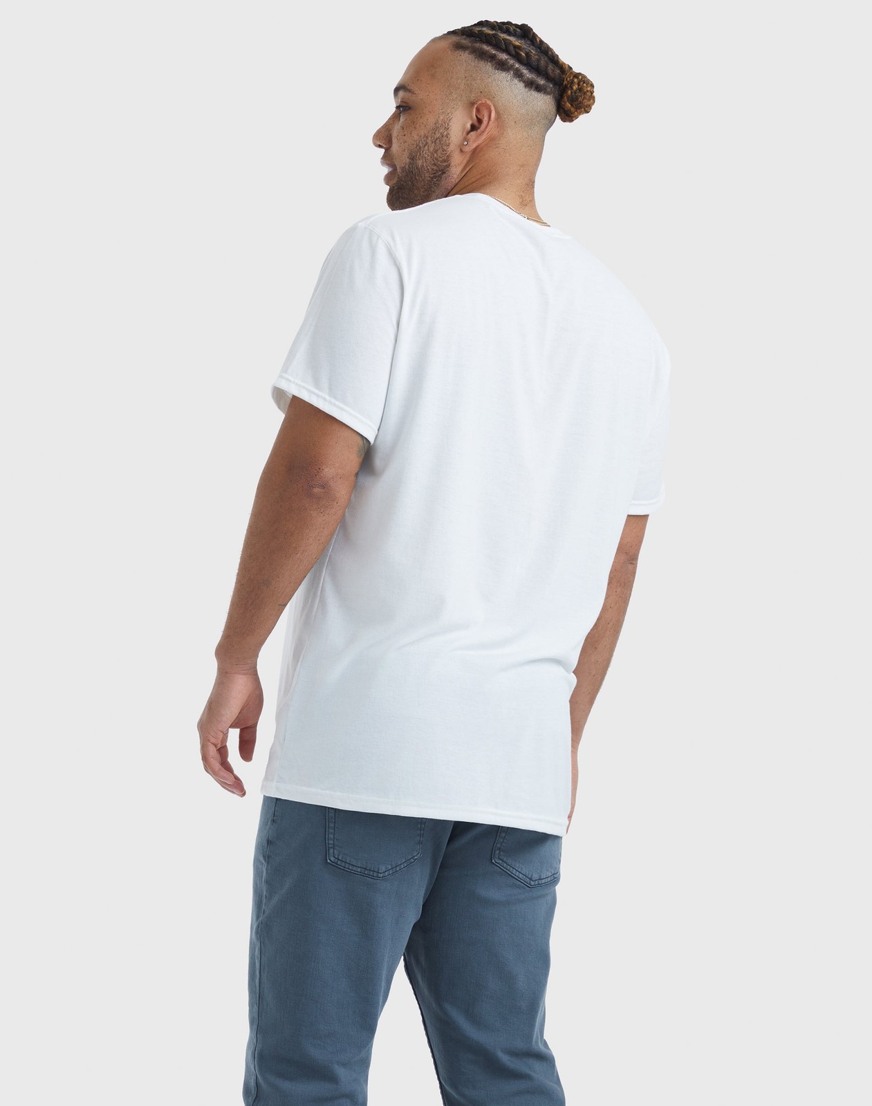 Hanes Men's T-Shirt Big & Tall Tri-Blend Short Sleeve Originals Crew sz LT-3XL T gallery