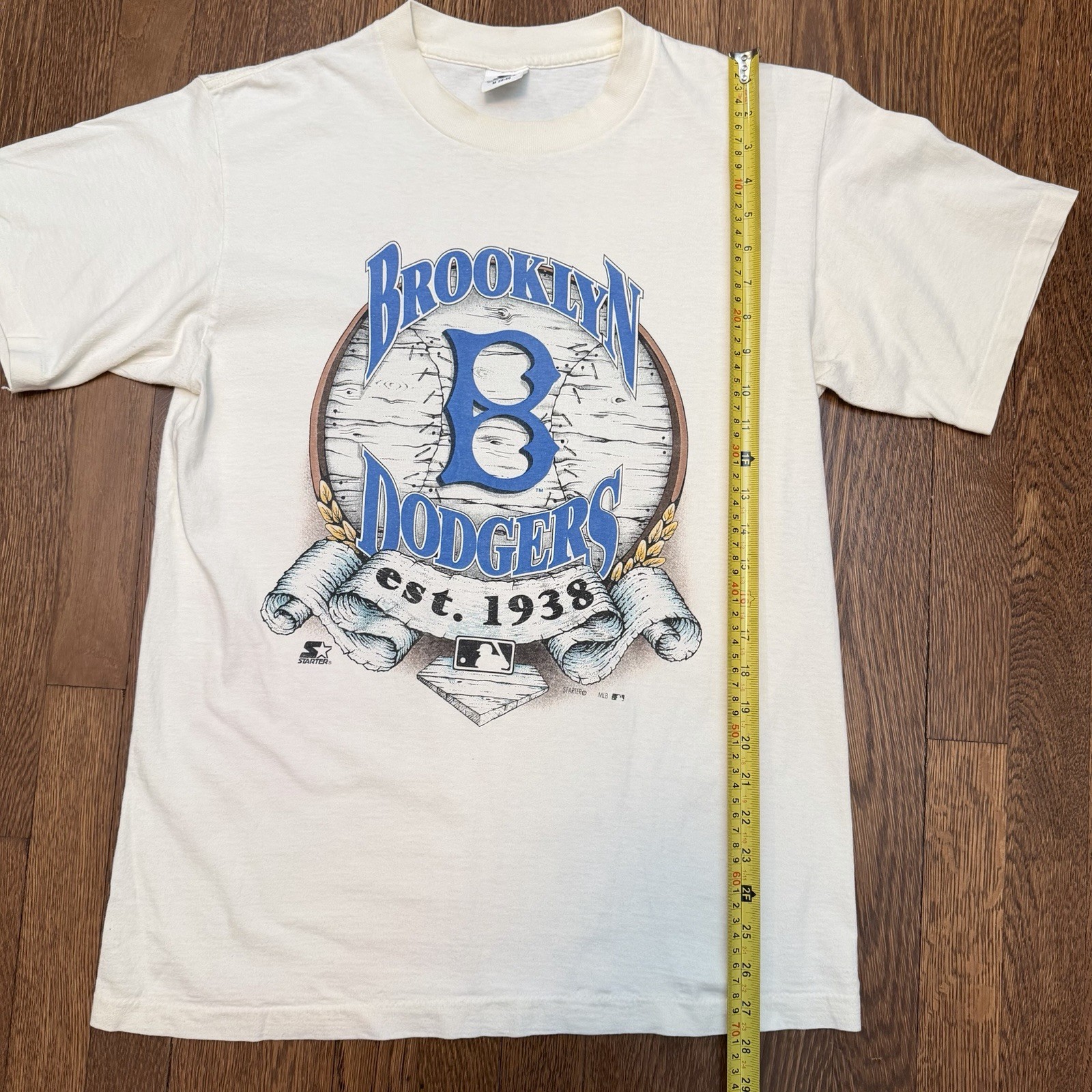 Brooklyn Dodgers Starter Graphic Tshirt Single Stitch - MED - Made USA Vintage gallery