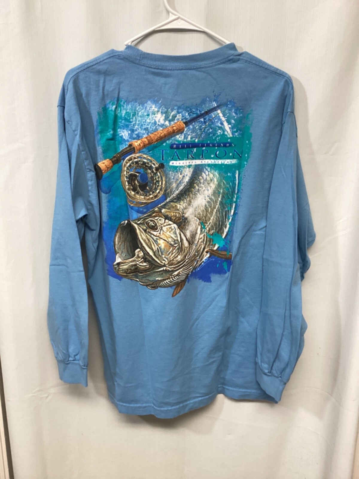 Reel Legends Tarpon Blue Large Long Sleeve Cotton T Shirt T10 gallery