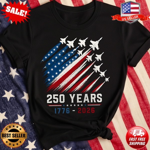 USA 250th Anniversary Shirt 1776-2026, 250 Years T-Shirt, S to 5XL FREE SHIPPING