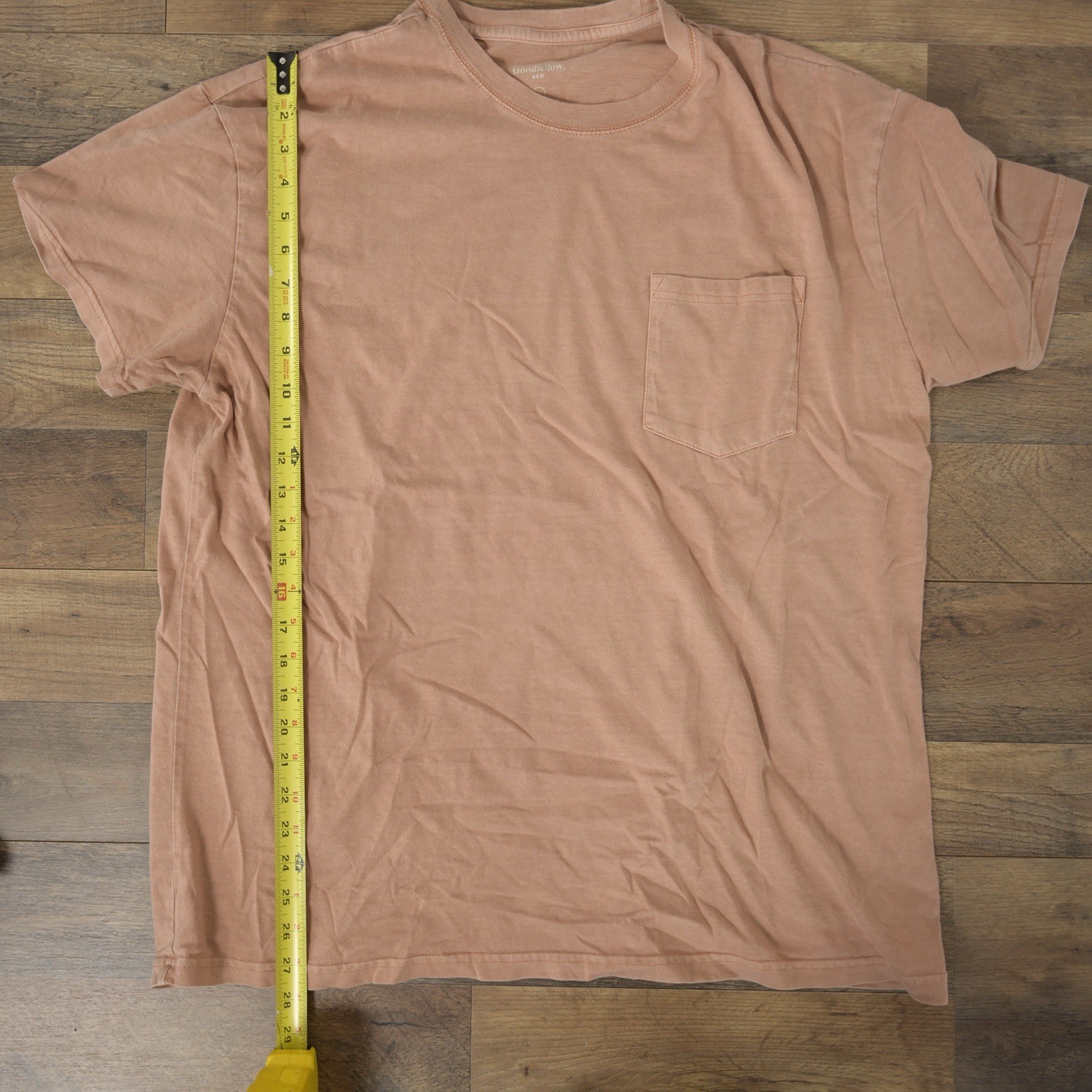 Goodfellow Men’s Xl Light Orange Cotton Short Sleeve Casual T-Shirt w/Pocket gallery