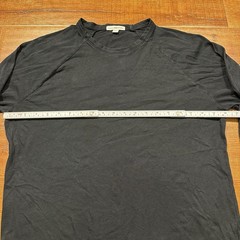 James Perse Oversized Long Sleeve T Shirt Mens 0 XS Black Crew Neck Cotton USA