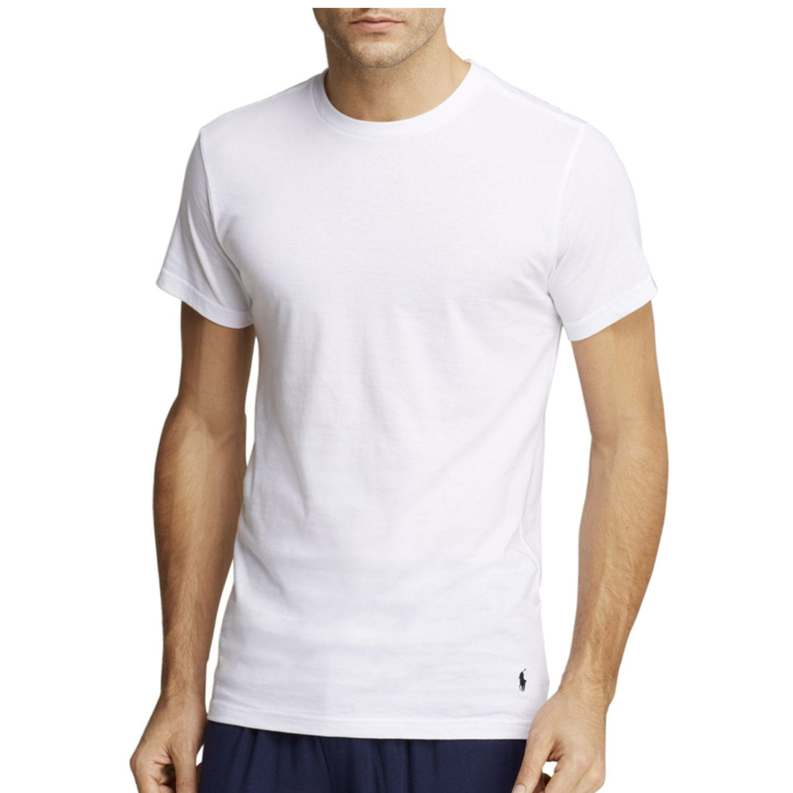 Polo Ralph Lauren Men’s 2XL White Classic Fit Crew Neck Cotton Preppy Tee I5-22