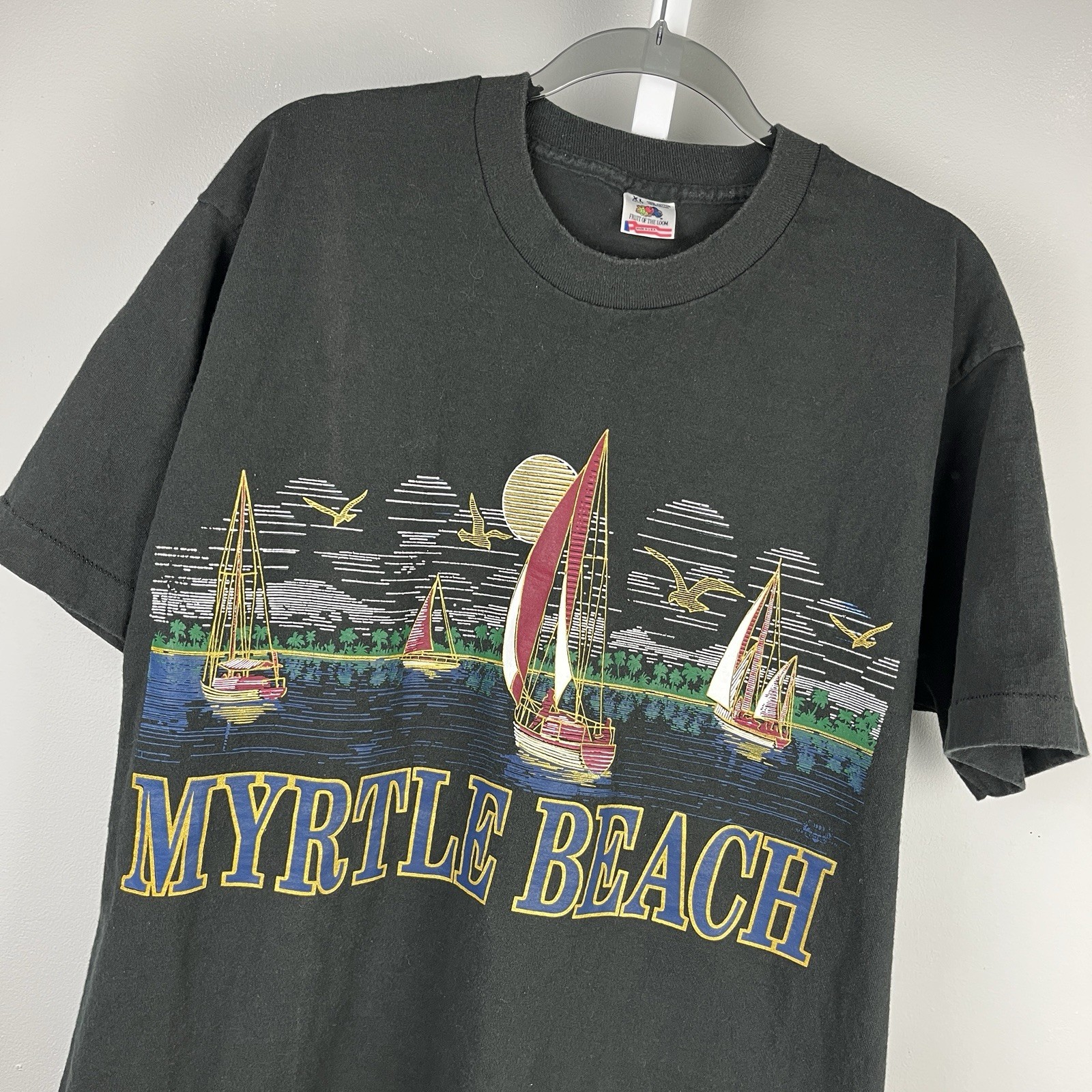 Vintage Myrtle Beach Single Stitch Graphic T-Shirt Size XL Fruit of the Loom gallery