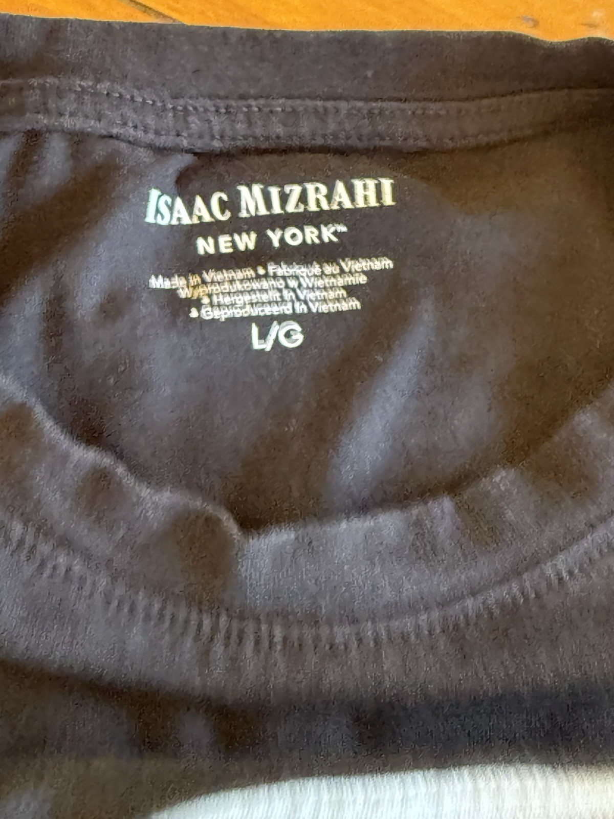 Isaac Mizrahi Lot (3) Graphic T-Shirt Men's L Navy Blue & 2 Black Crew Neck EUC gallery