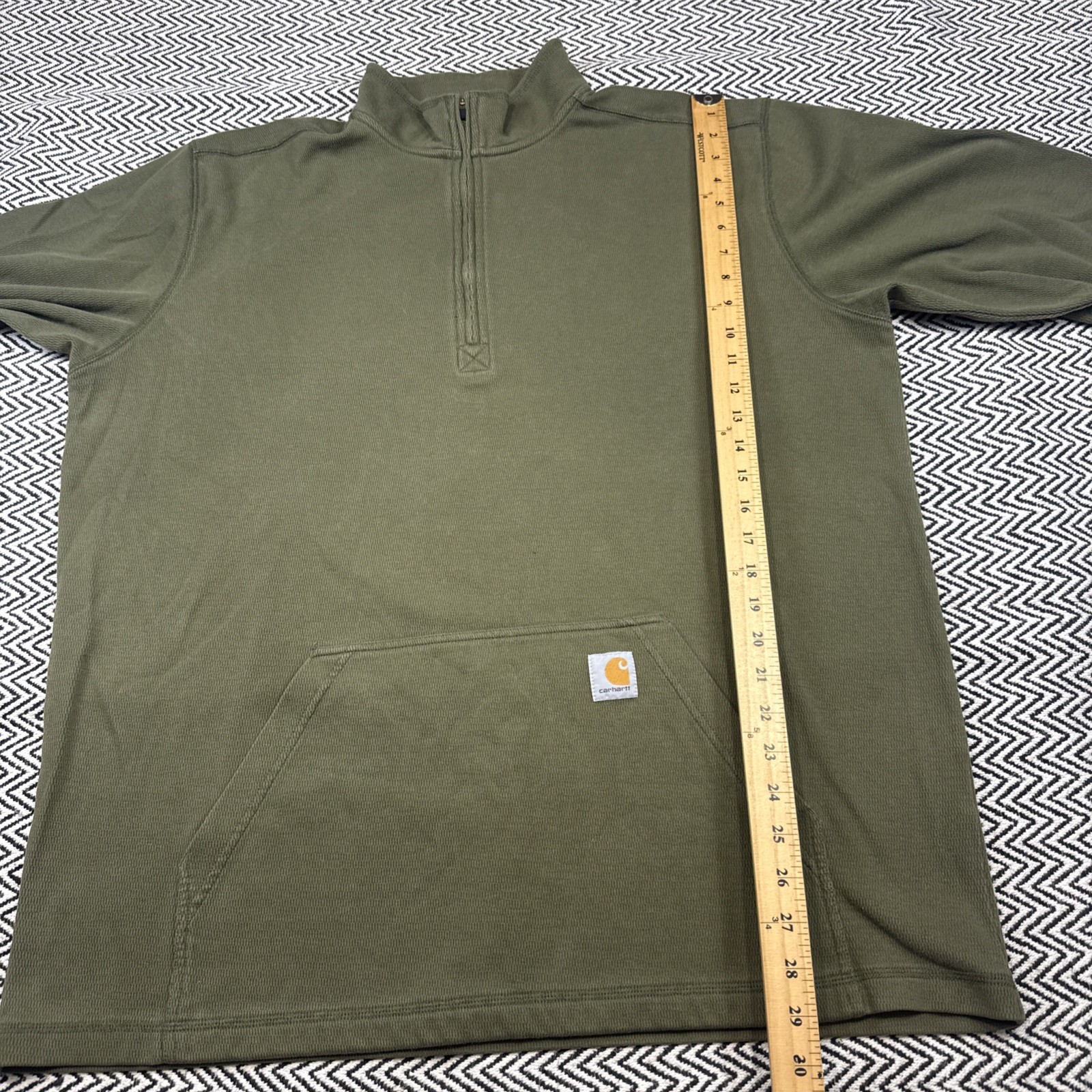 Carhartt 104428 G72 ‘Basil’ Green MENS XL Heavyweight Half-Zip LS Thermal Shirt gallery