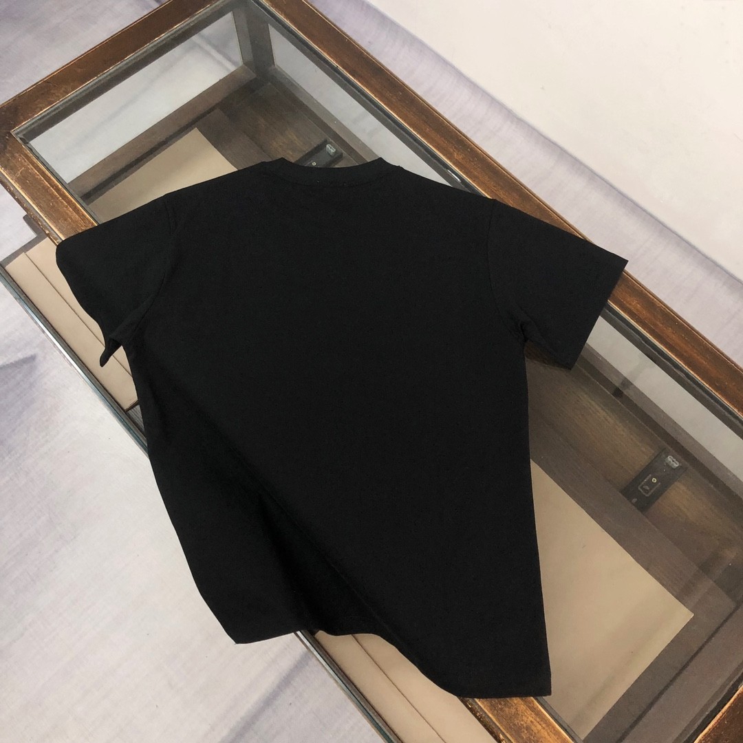 New Moncler Unisex Summer Black Crew-Neck 100% Cotton T-Shirt L gallery